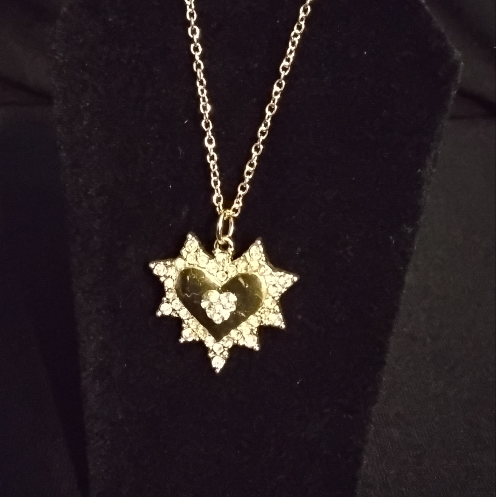 8 inch chain beautiful zirconium heart necklace